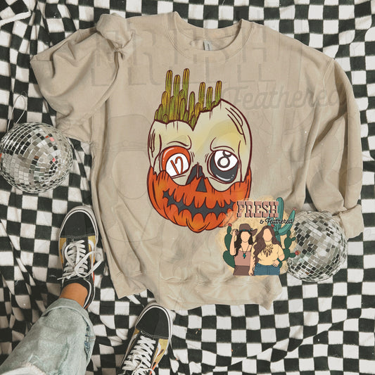 Pumpkin Skull Crewneck